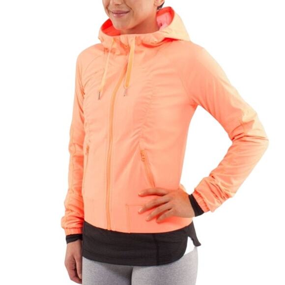 Lululemon Street To Studio Jacket Pop Orange Women 10 - Picture 1 of 7